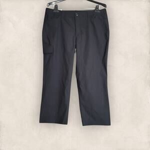 Eddie Bauer Black Stretch Midrise Straight Leg Tech Capris Pant Size 10